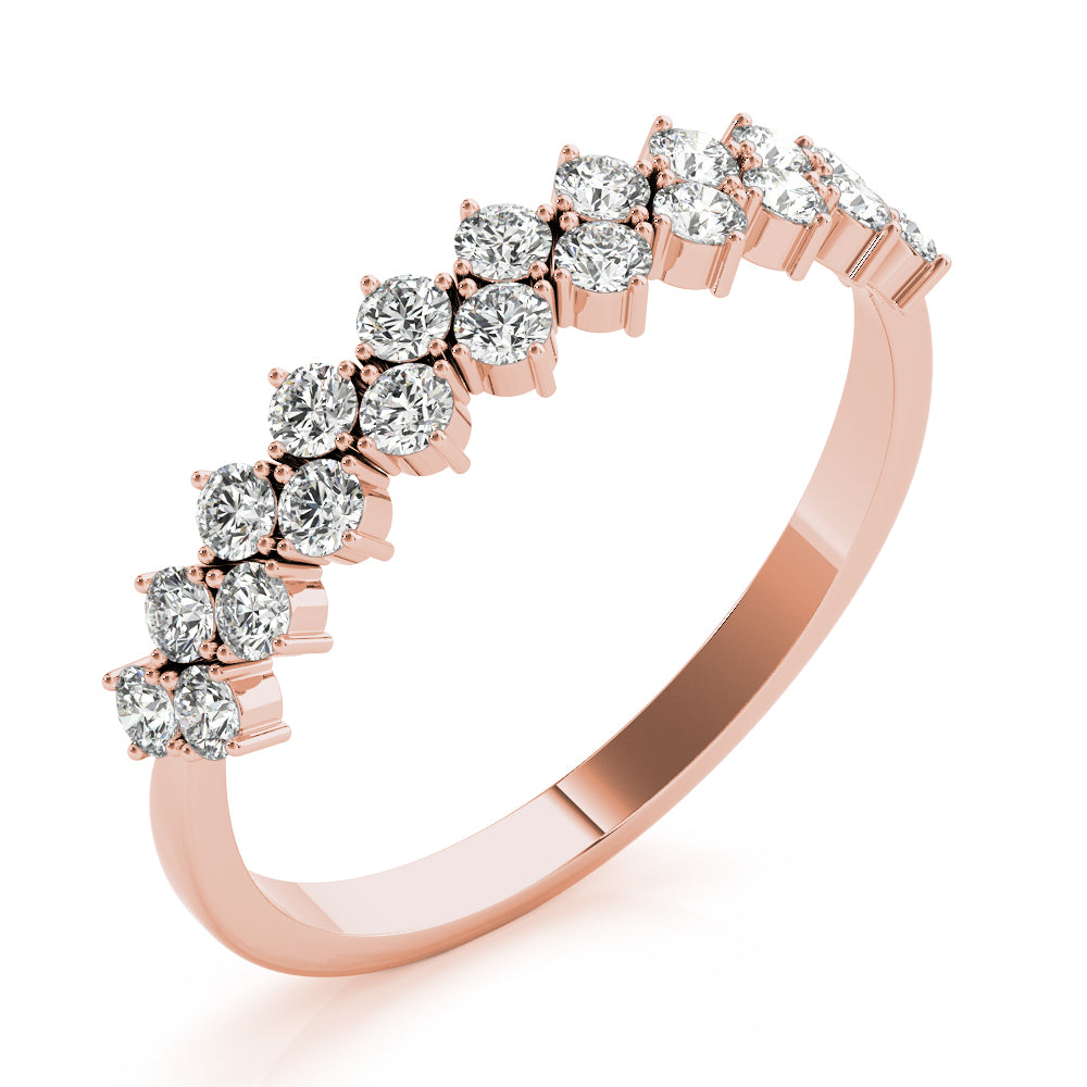 Round Two Row Diamond Band · 0.53 ct tw