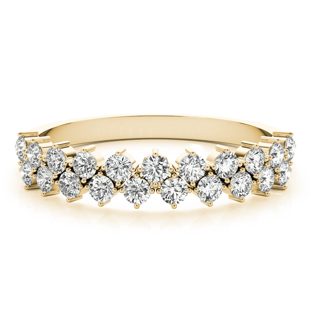 Round Two Row Diamond Band · 0.53 ct tw