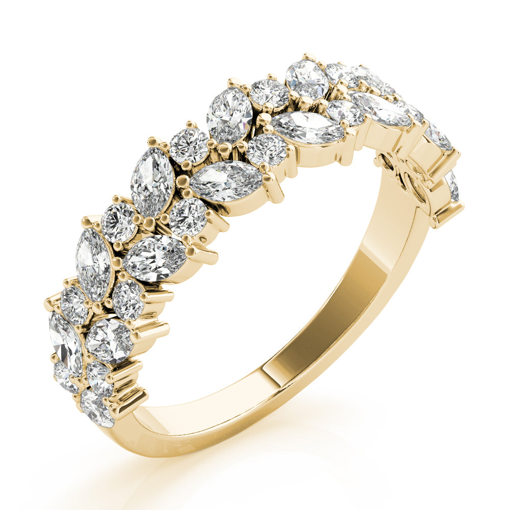 Round Two Row Marquise & Diamond Band · 1.12 ct tw