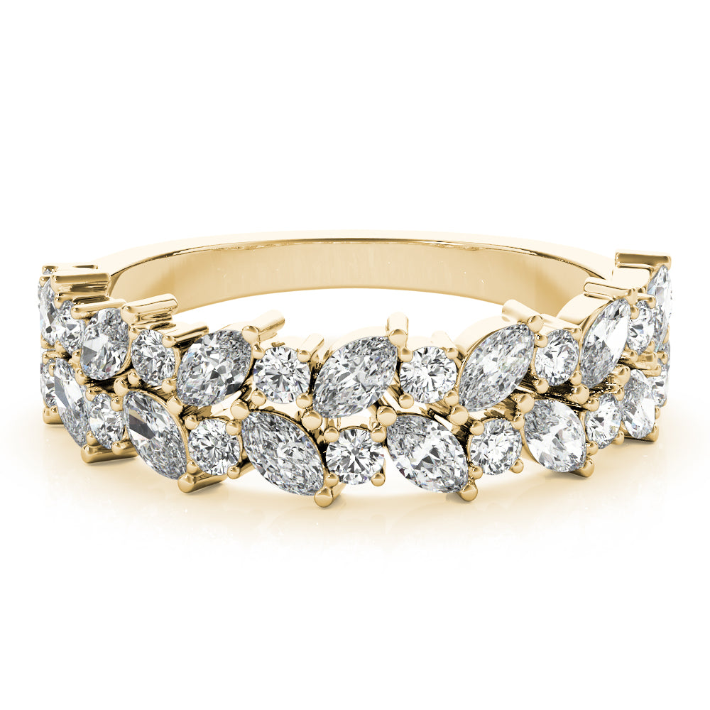Round Two Row Marquise & Diamond Band · 1.12 ct tw