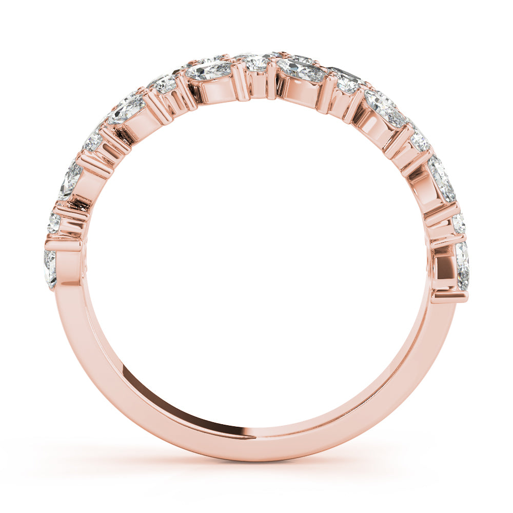 Round Two Row Marquise & Diamond Band · 1.12 ct tw