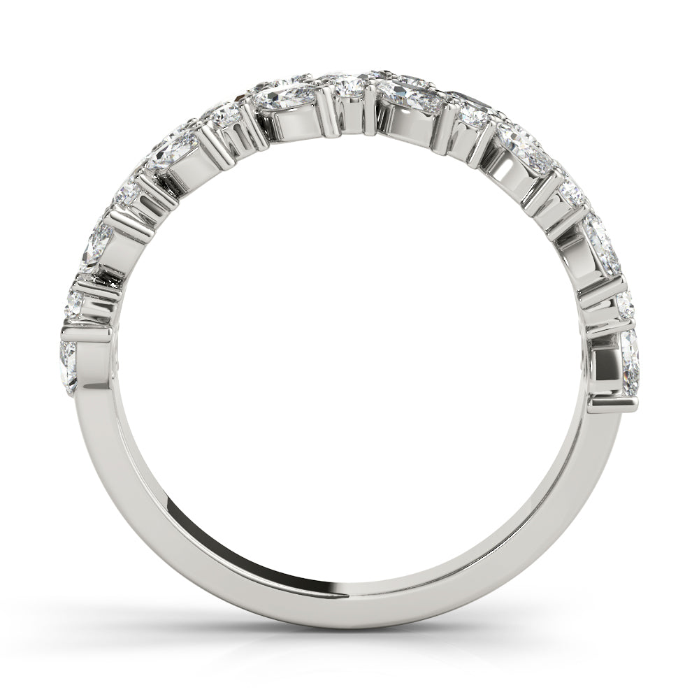 Round Two Row Marquise & Diamond Band · 1.12 ct tw