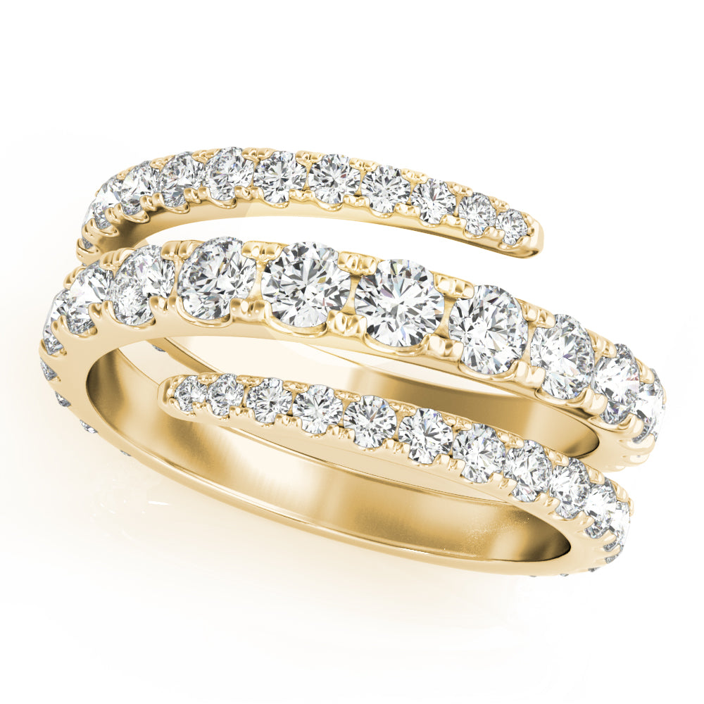 Diamond Split Shank Swirl Band · 1.55 ct tw