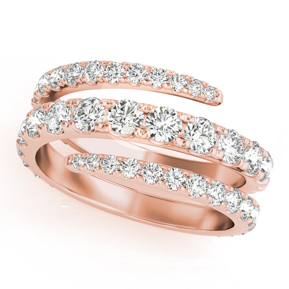 Diamond Split Shank Swirl Band · 1.55 ct tw