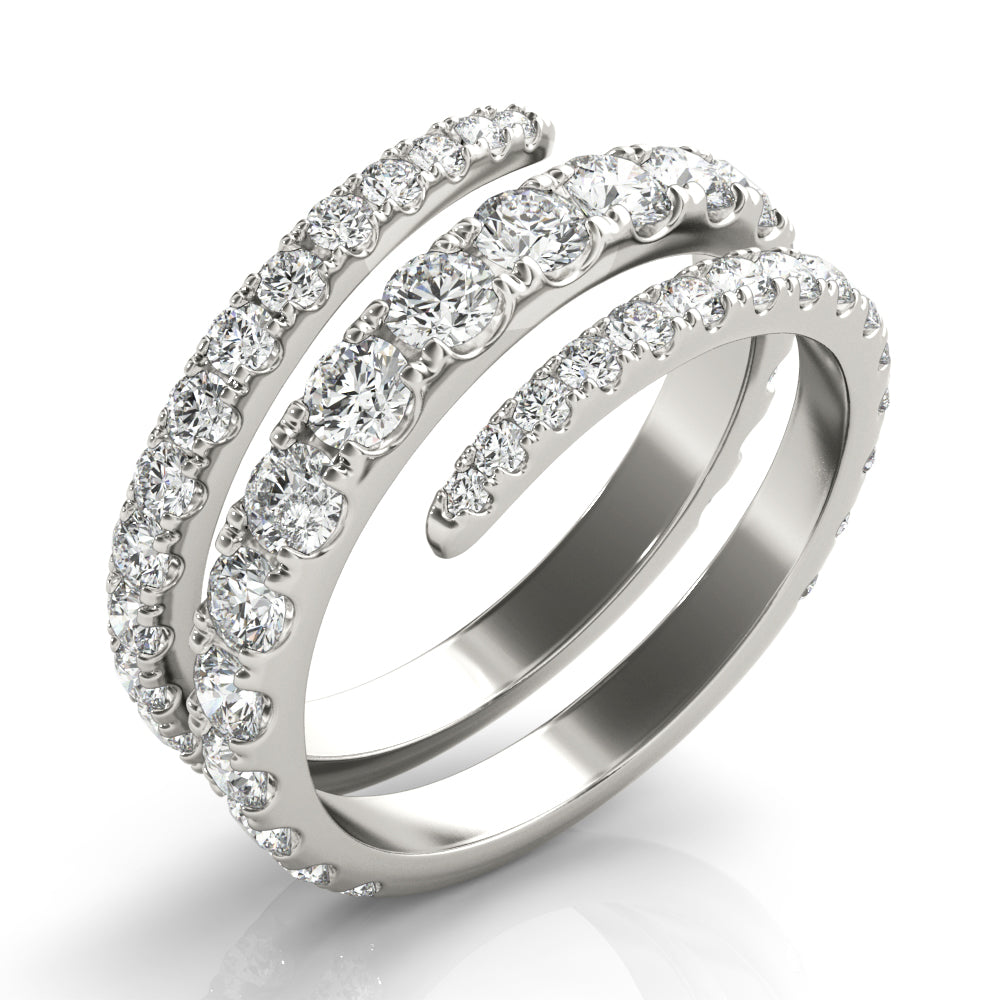 Diamond Split Shank Swirl Band · 1.55 ct tw