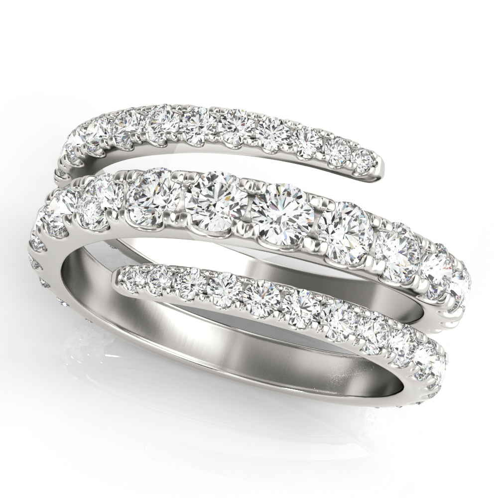 Diamond Split Shank Swirl Band · 1.55 ct tw