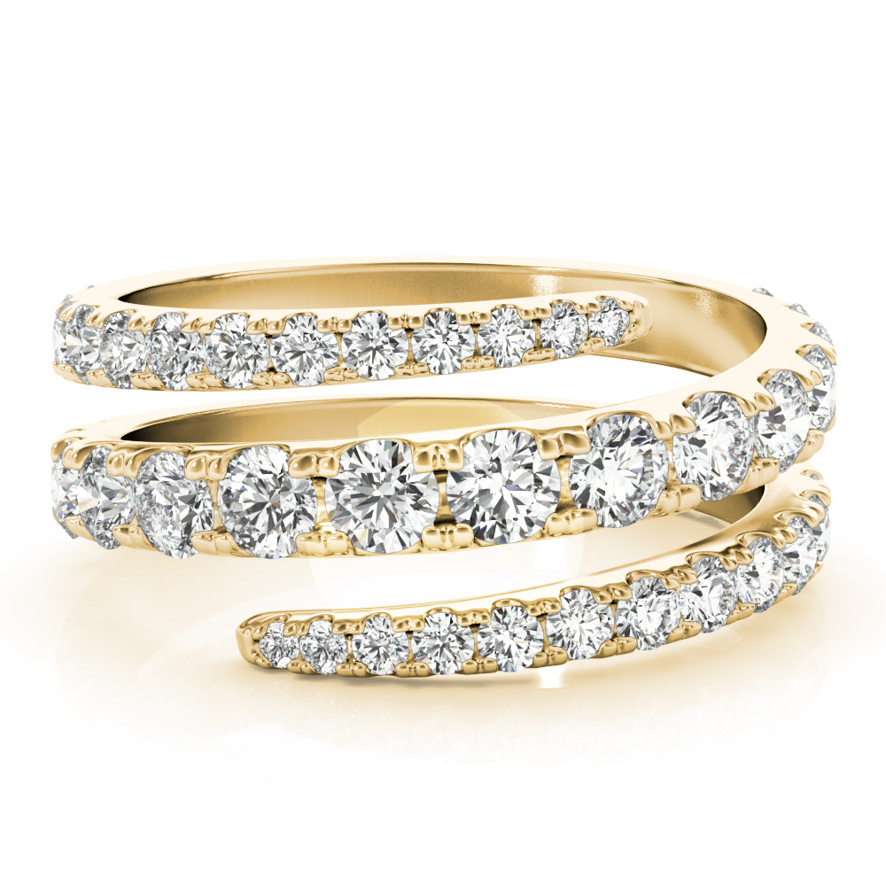 Diamond Split Shank Swirl Band · 1.55 ct tw