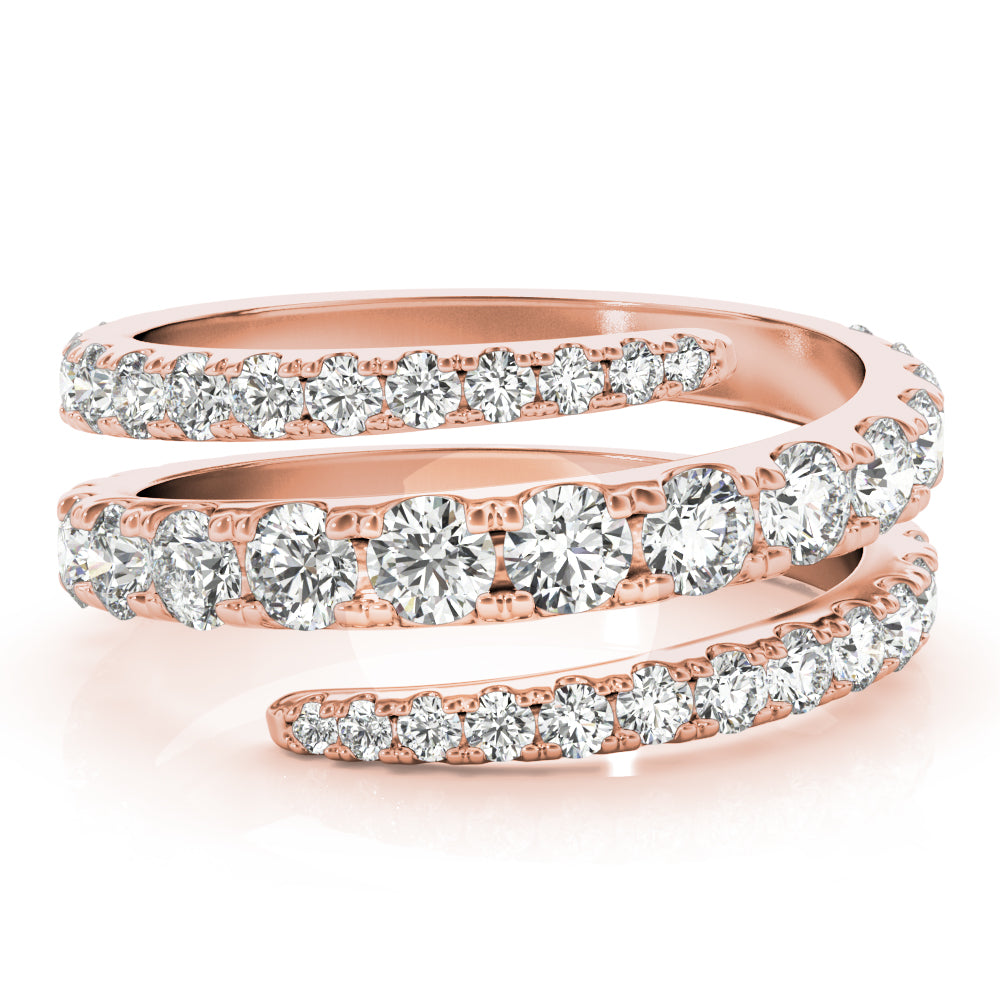 Diamond Split Shank Swirl Band · 1.55 ct tw