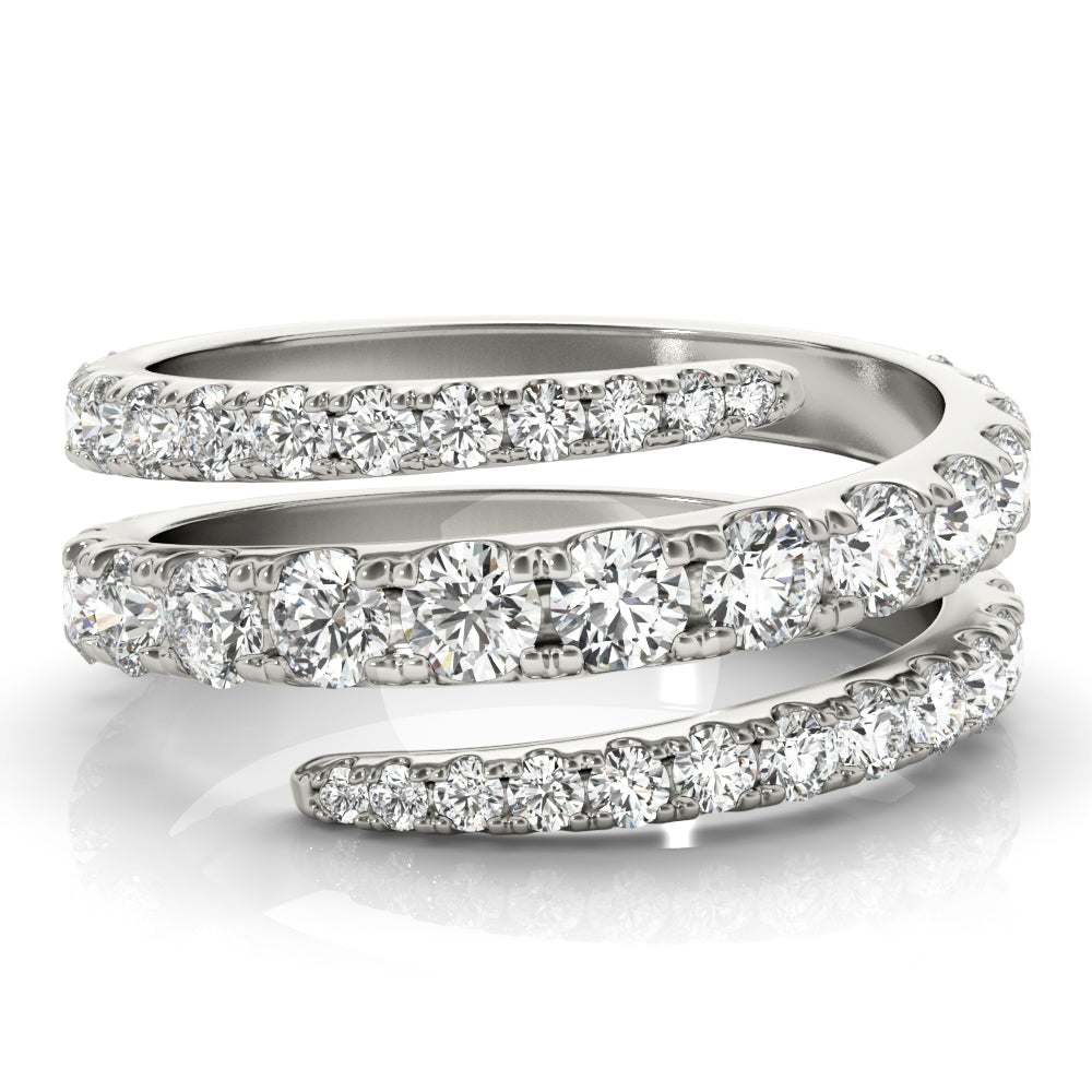 Diamond Split Shank Swirl Band · 1.55 ct tw