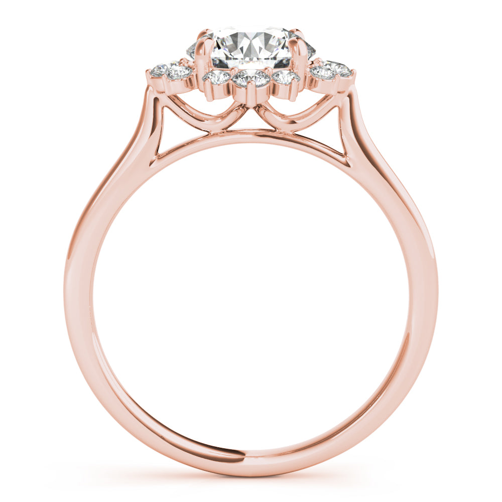 Round For Center Diamond Engagement Ring · 0.88 ct tw