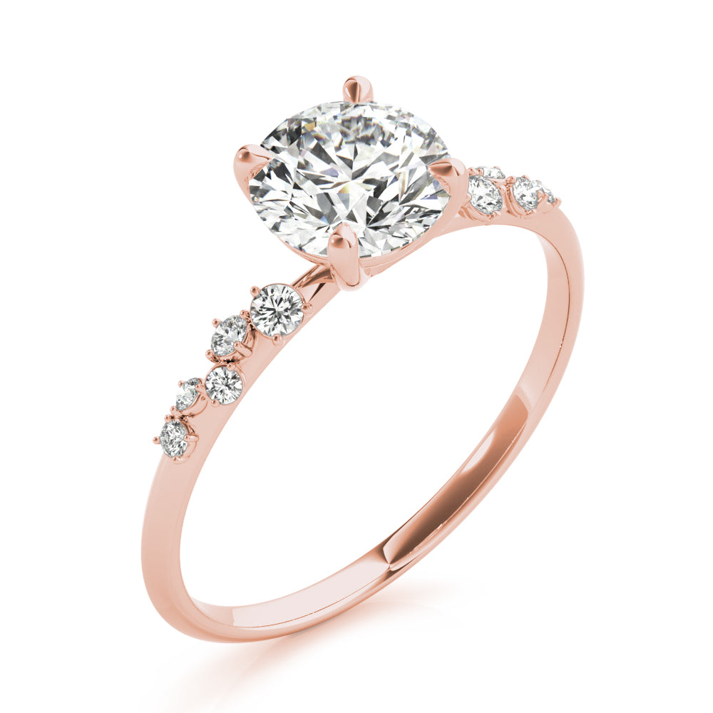 Round Center Diamond Engagement Ring · 0.61 ct tw