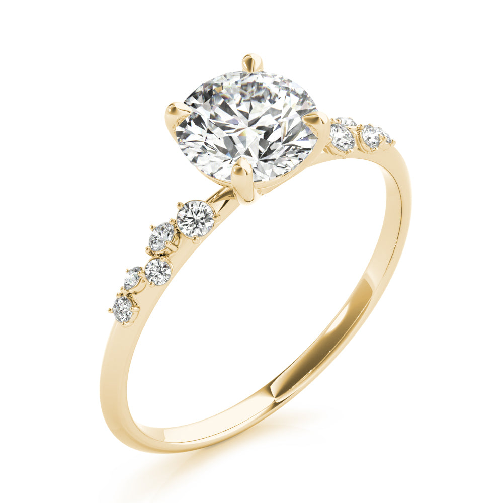 Round Center Diamond Engagement Ring · 0.61 ct tw