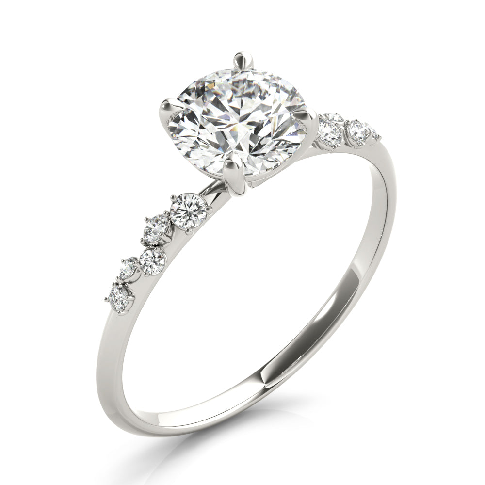Round Center Diamond Engagement Ring · 0.45 ct tw