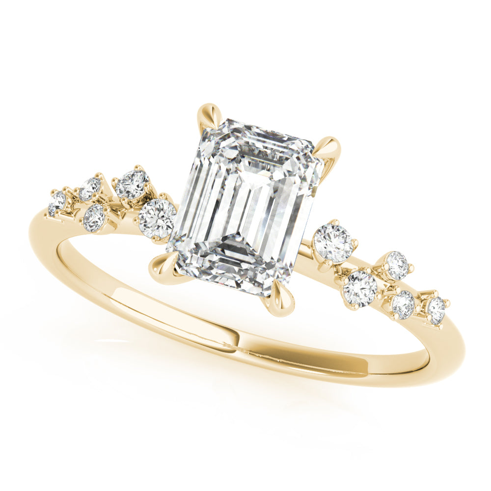 Emerald Cut Center Diamond Engagement Ring · 0.45 ct tw