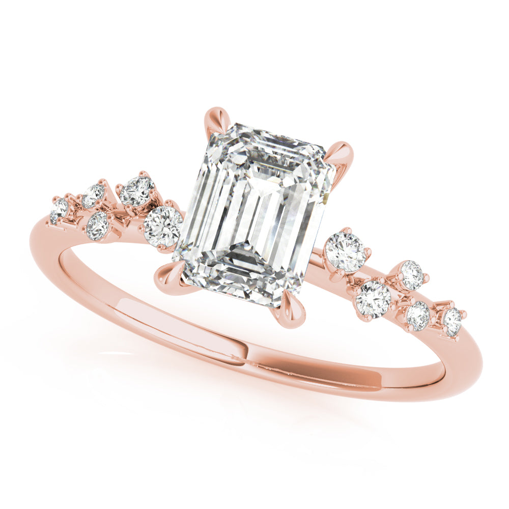 Emerald Cut Center Diamond Engagement Ring · 0.45 ct tw