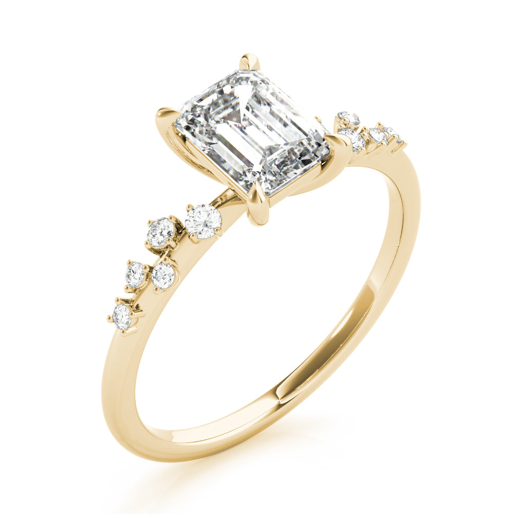 Emerald Cut Center Diamond Engagement Ring · 1.11 ct tw