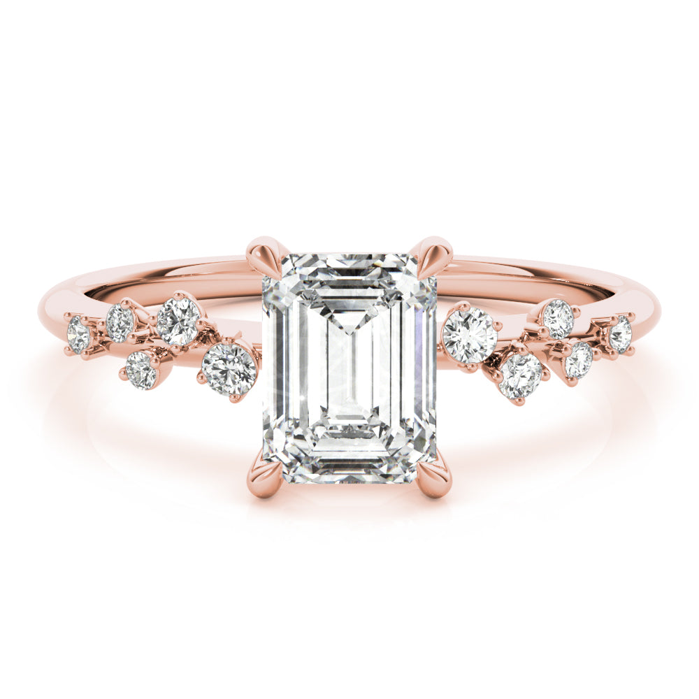 Emerald Cut Center Diamond Engagement Ring · 0.45 ct tw