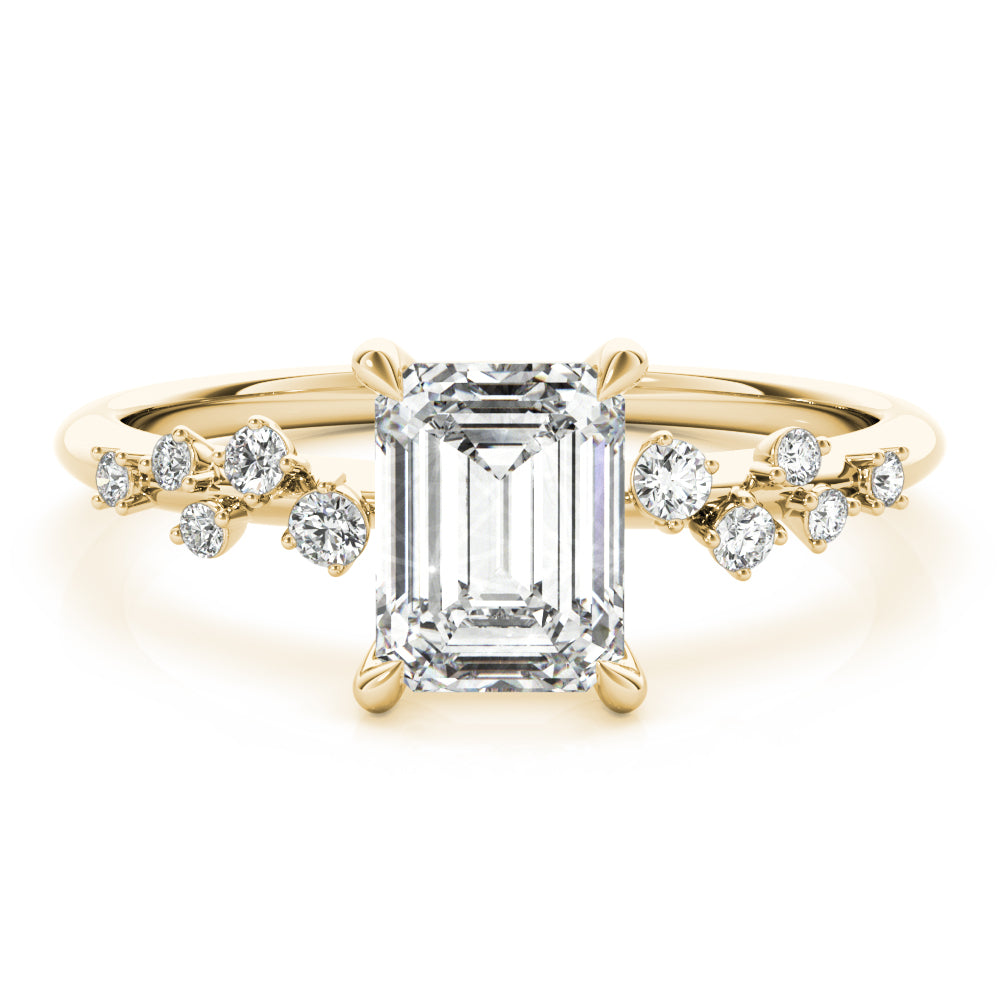 Emerald Cut Center Diamond Engagement Ring · 1.11 ct tw