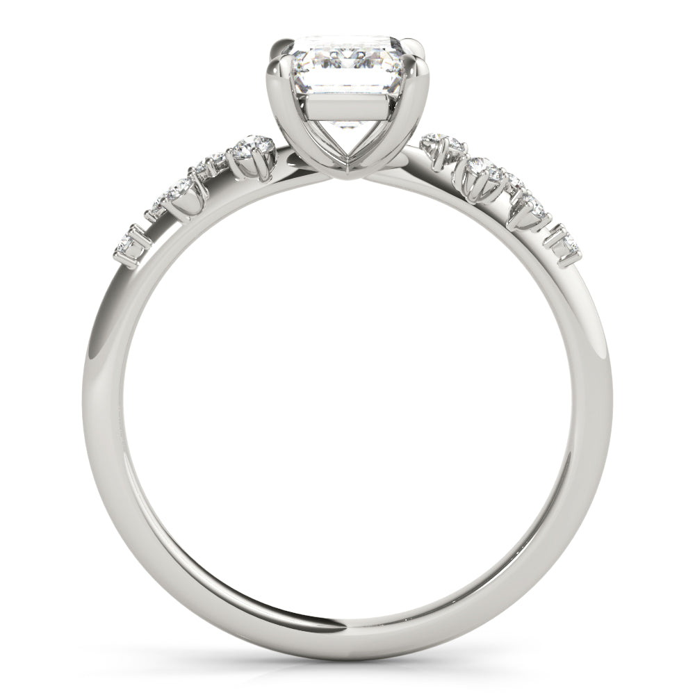 Emerald Cut Center Diamond Engagement Ring · 0.71 ct tw