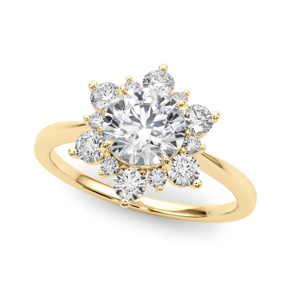 Round Halo Diamond Engagement Ring · 1.48 ct tw