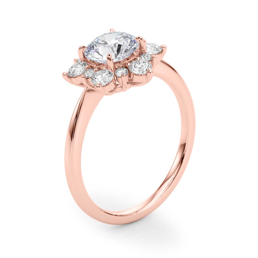 Round Halo Diamond Engagement Ring · 0.76 ct tw
