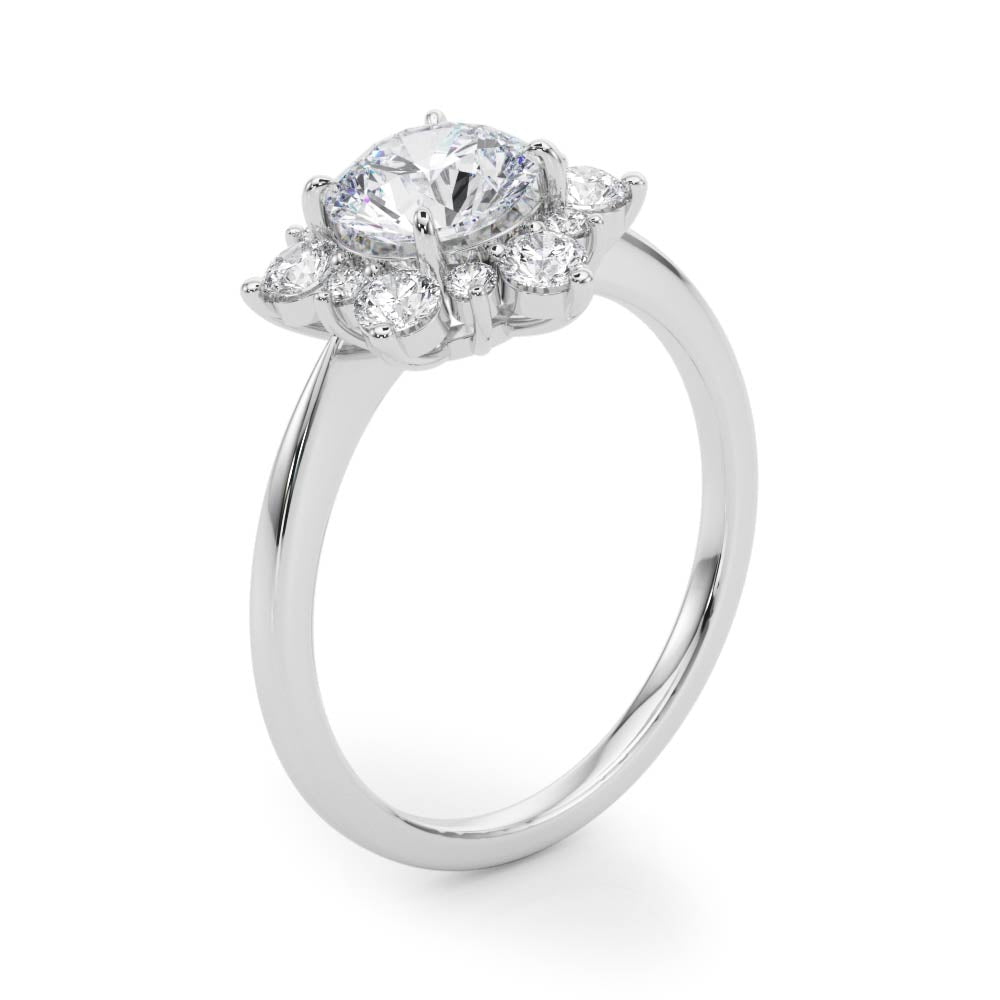 Round Halo Diamond Engagement Ring · 1.83 ct tw