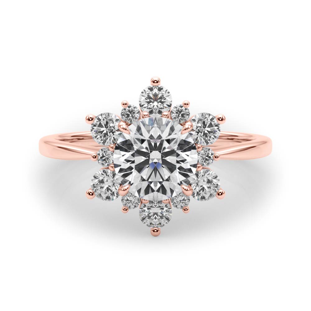 Round Halo Diamond Engagement Ring · 0.76 ct tw