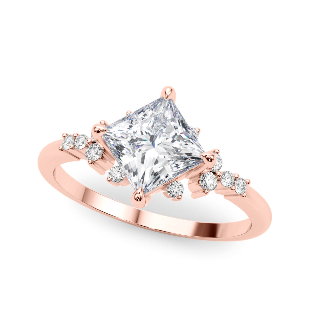 Square Diamond Engagement Ring · 0.89 ct tw