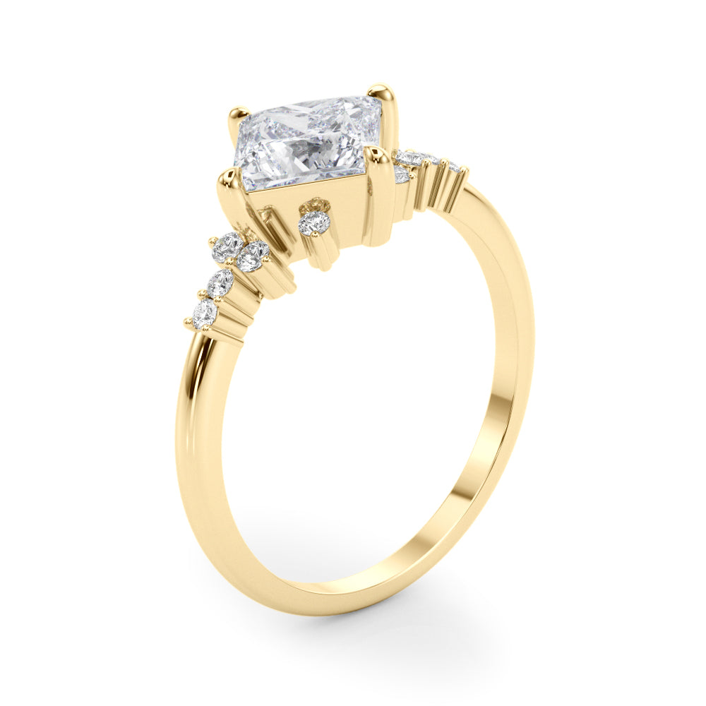 Square Diamond Engagement Ring · 0.89 ct tw