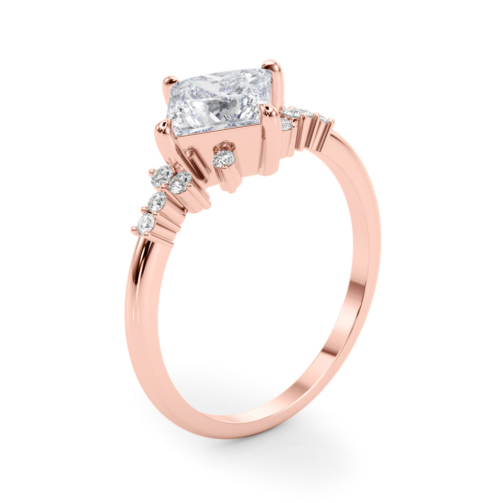 Square Diamond Engagement Ring · 0.89 ct tw