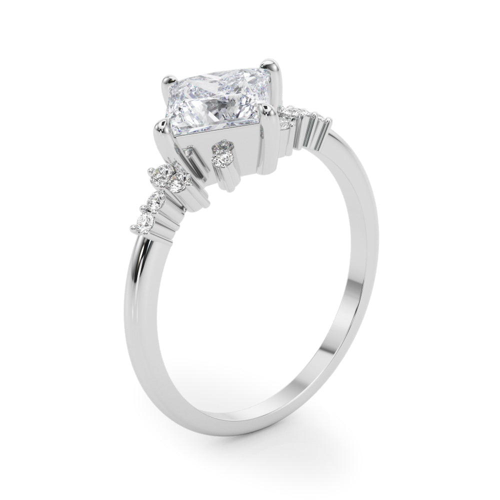 Square Diamond Engagement Ring · 0.89 ct tw
