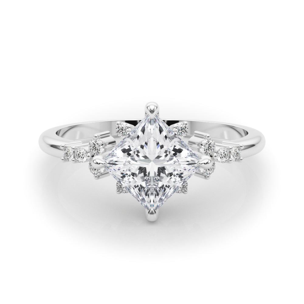 Square Diamond Engagement Ring · 0.89 ct tw