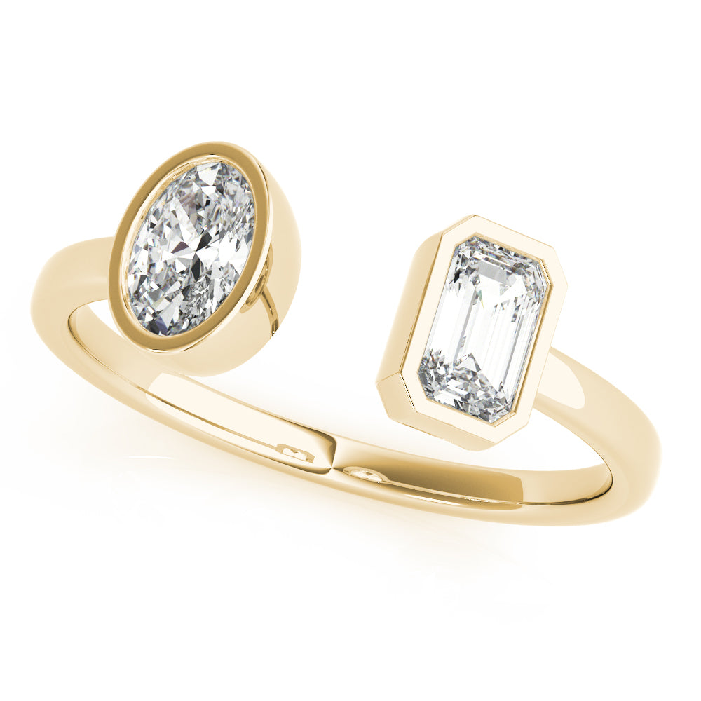Oval Emerald Diamond Fashion Ring · 0.65 ct tw