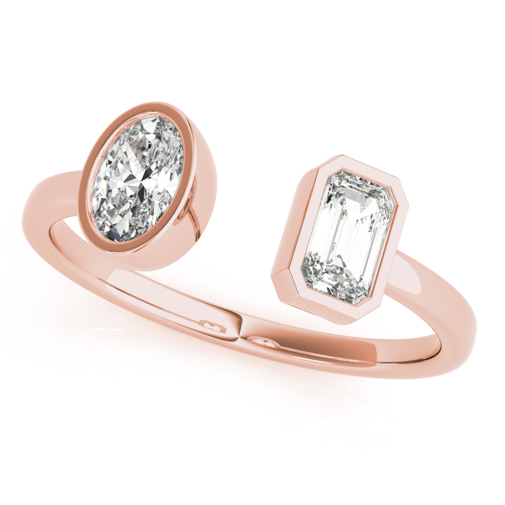 Oval Emerald Diamond Fashion Ring · 0.65 ct tw