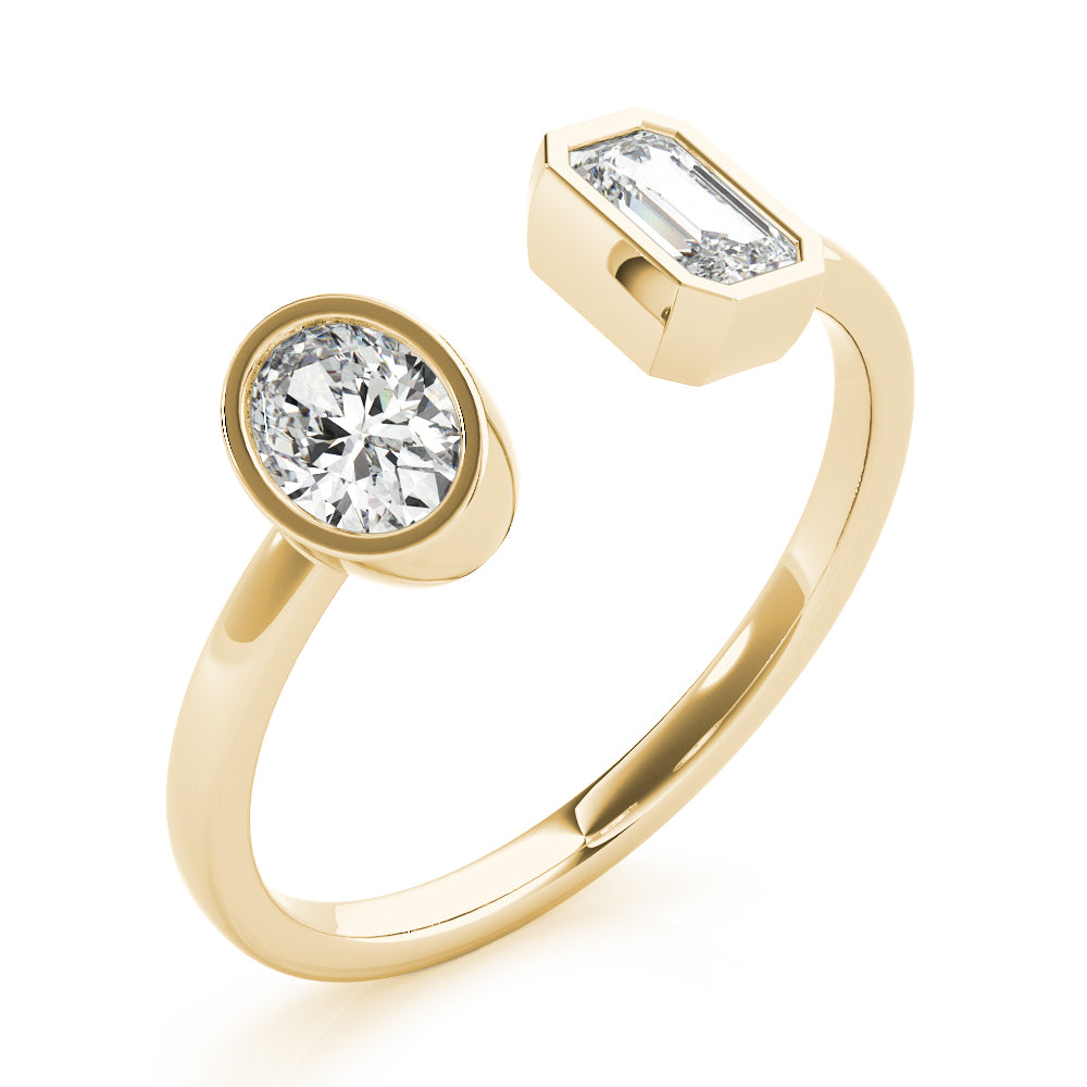 Oval Emerald Diamond Fashion Ring · 0.65 ct tw