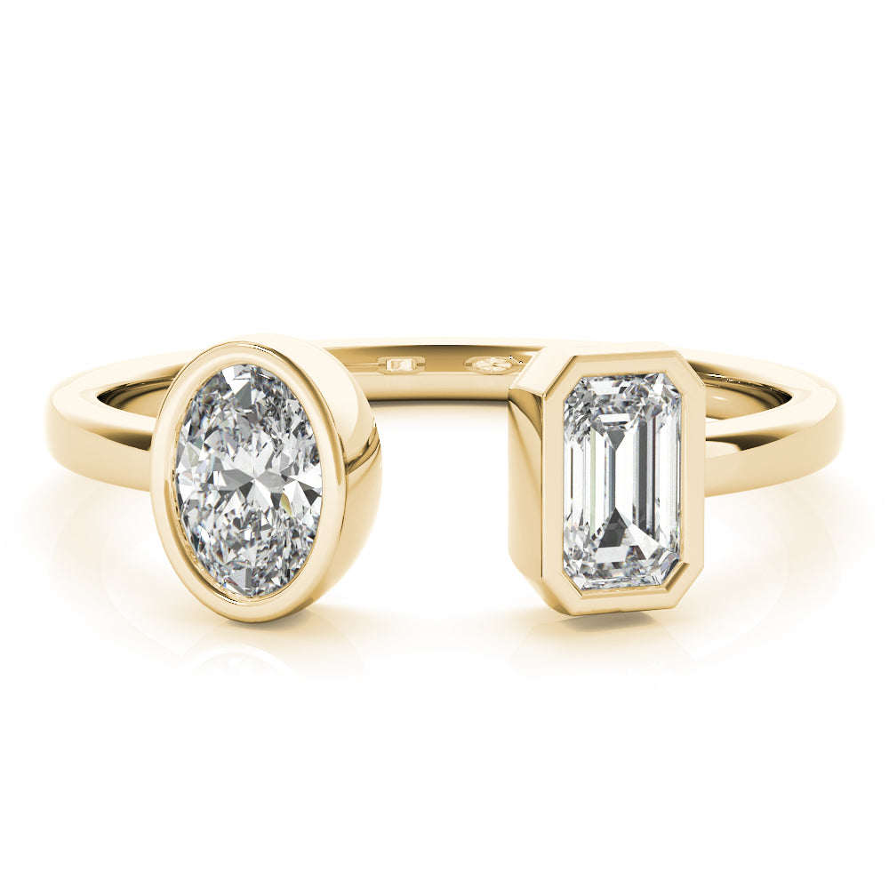 Oval Emerald Diamond Fashion Ring · 0.65 ct tw