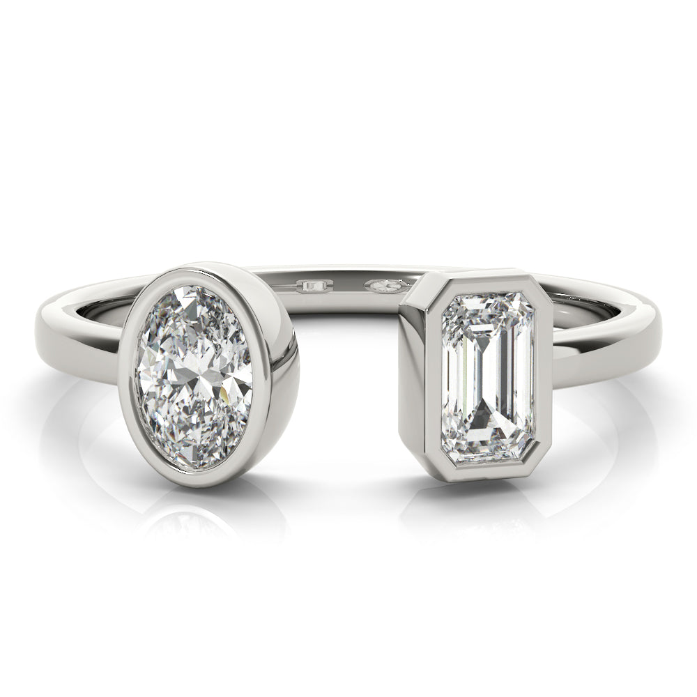 Oval Emerald Diamond Fashion Ring · 0.65 ct tw
