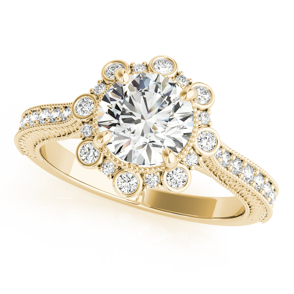 Round Halo Diamond Engagement Ring · 1.39 ct tw