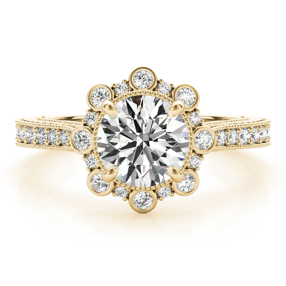 Round Halo Diamond Engagement Ring · 1.90 ct tw