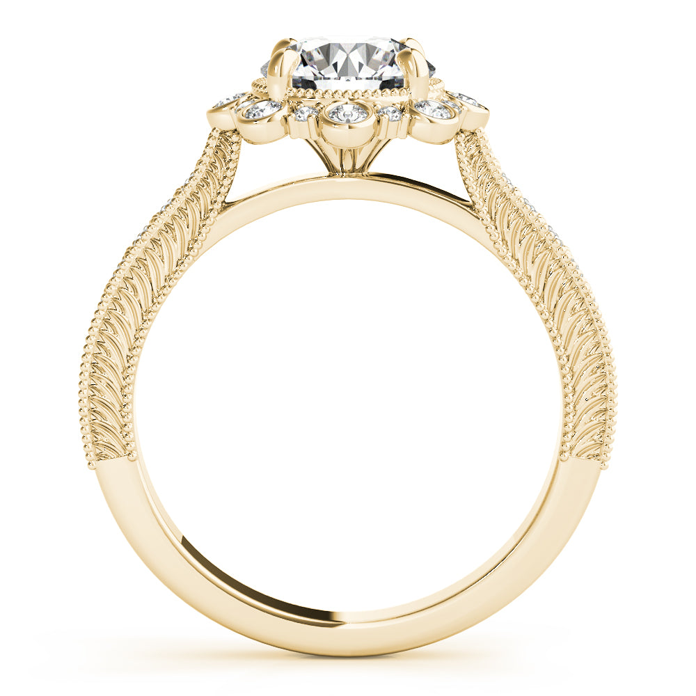 Round Halo Diamond Engagement Ring · 1.39 ct tw