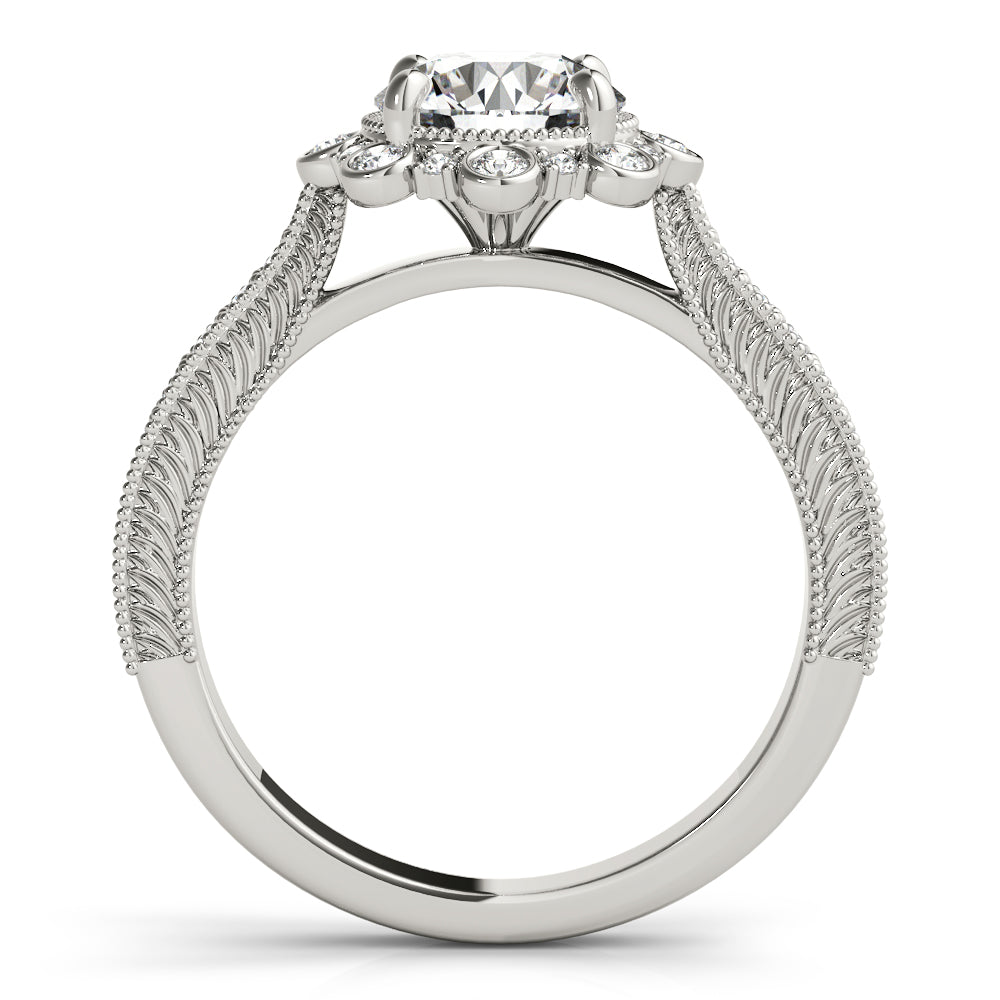 Round Halo Diamond Engagement Ring · 1.65 ct tw