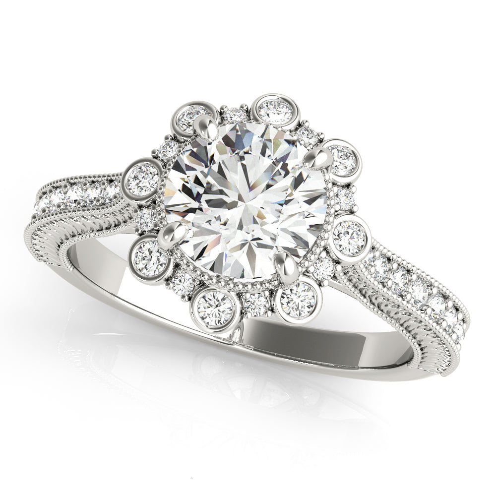 Round Halo Diamond Engagement Ring · 2.44 ct tw