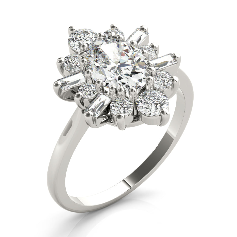 Oval Diamond Engagement Ring · 0.74 ct tw
