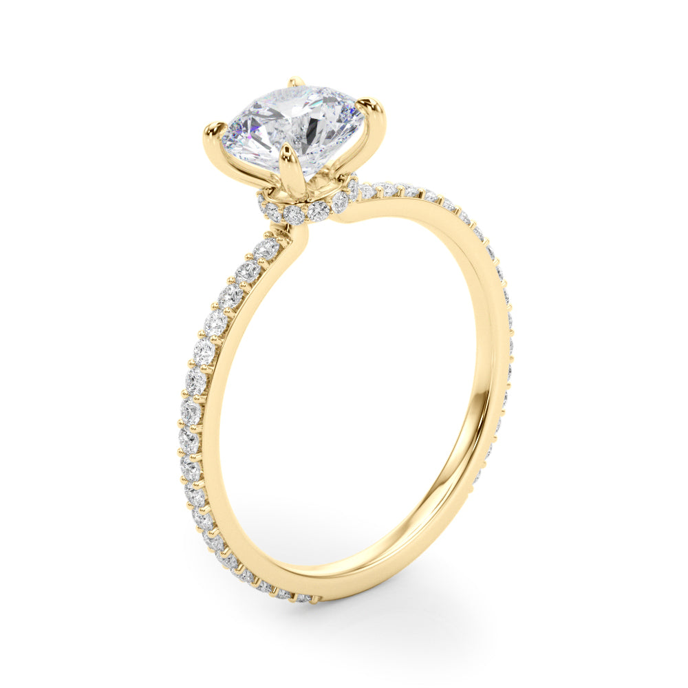 Round Hidden Halo Diamond Engagement Ring · 1.31 ct tw