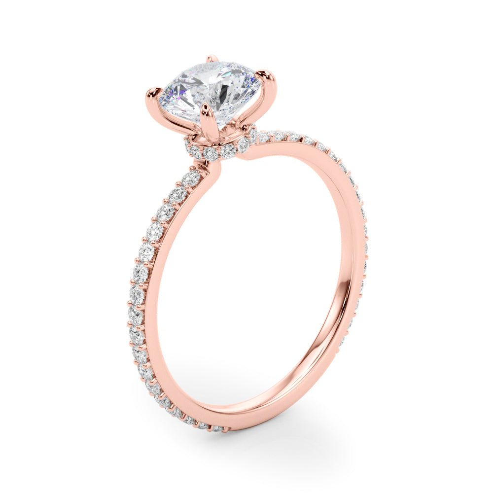Round Hidden Halo Diamond Engagement Ring · 1.57 ct tw