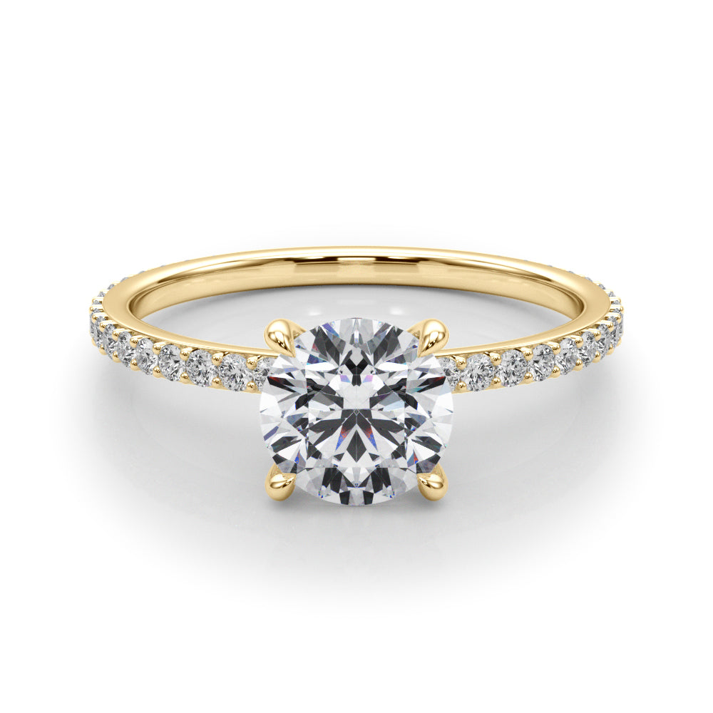 Round Hidden Halo Diamond Engagement Ring · 1.31 ct tw
