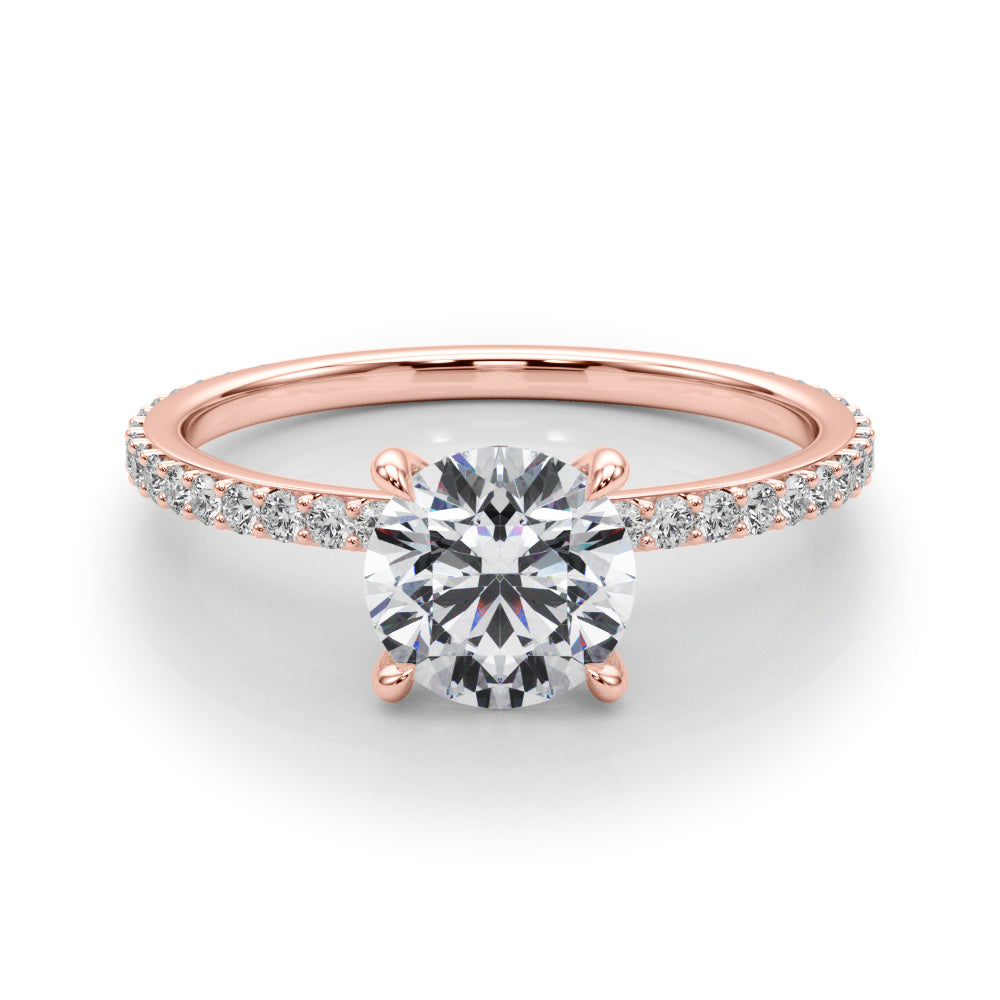 Round Hidden Halo Diamond Engagement Ring · 1.31 ct tw