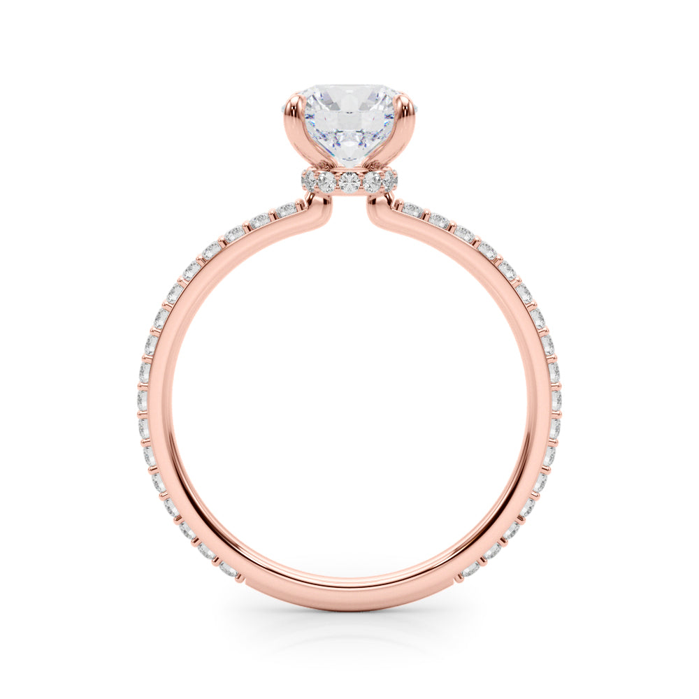 Round Hidden Halo Diamond Engagement Ring · 1.31 ct tw