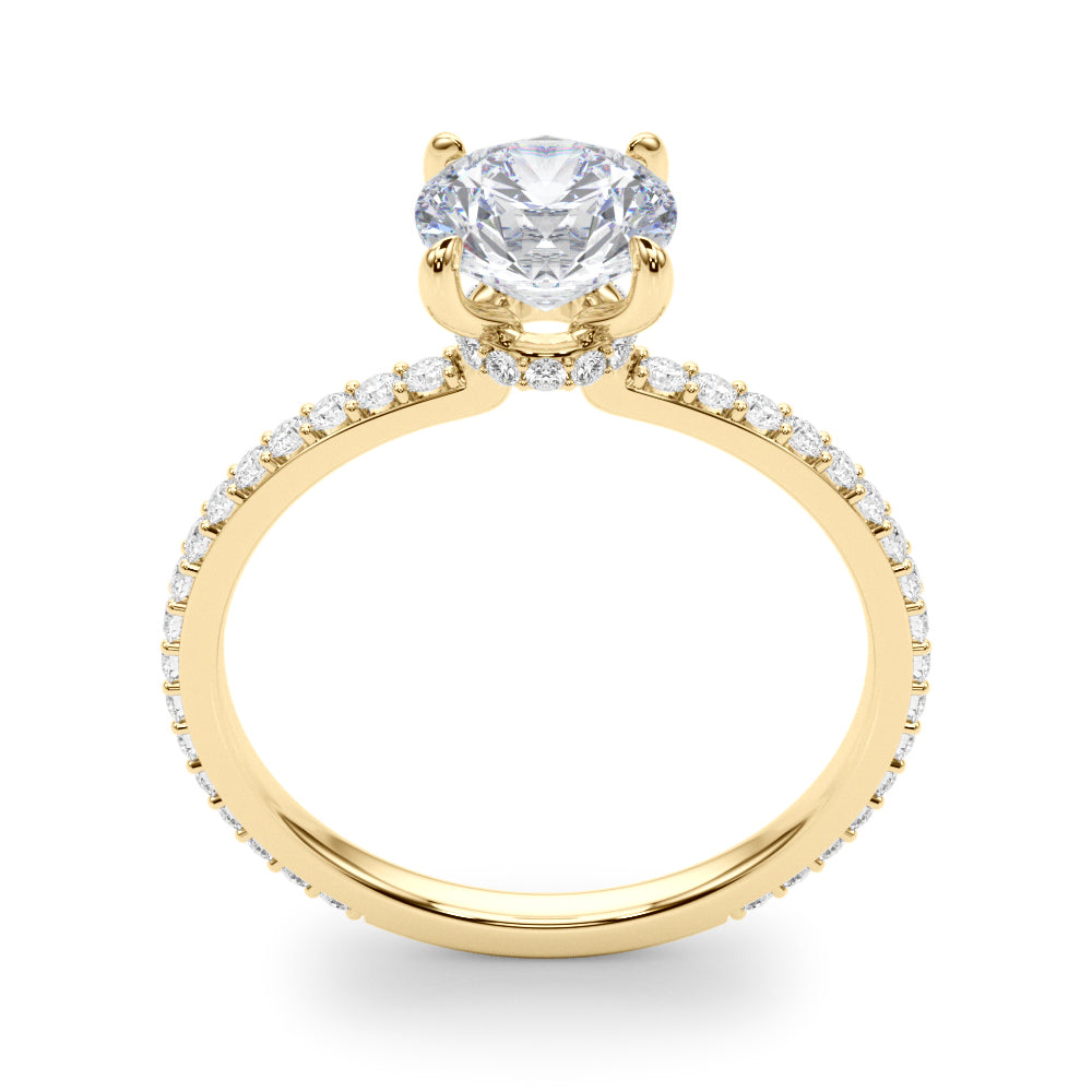 Round Hidden Halo Diamond Engagement Ring · 1.82 ct tw