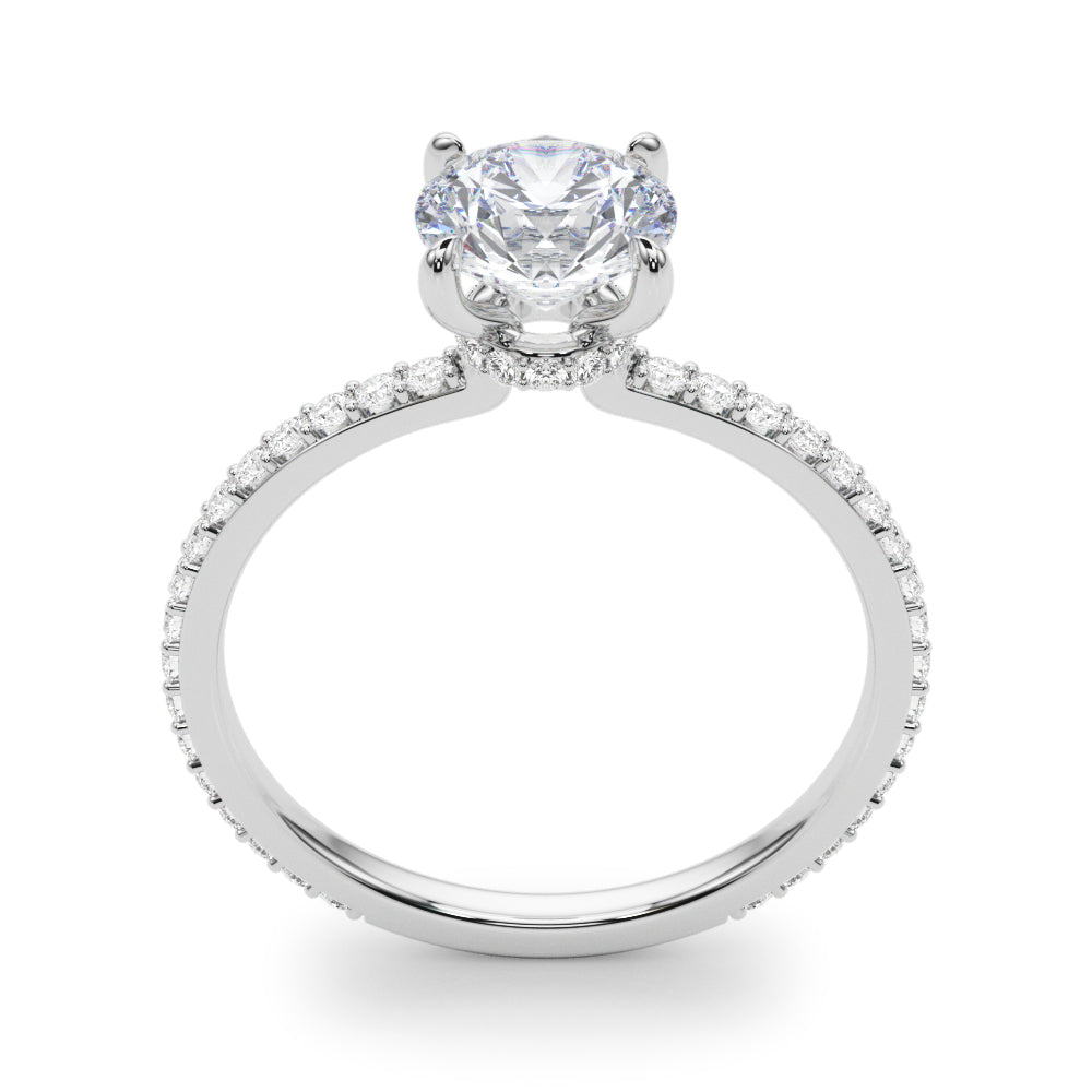 Round Hidden Halo Diamond Engagement Ring · 2.33 ct tw